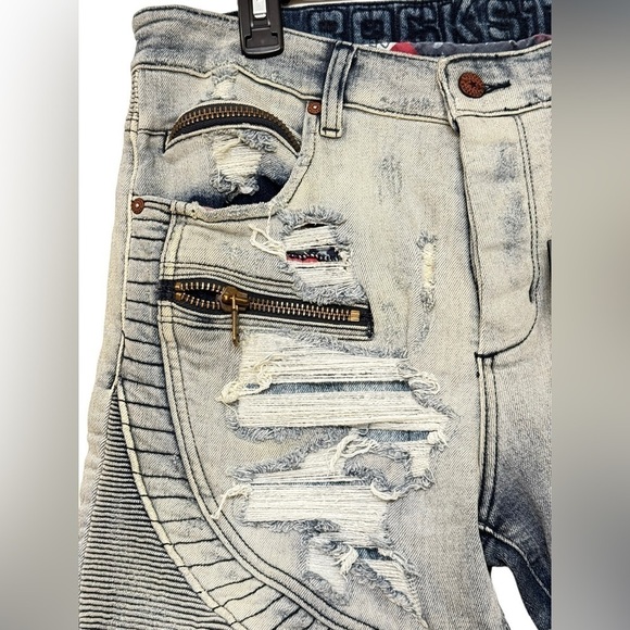Rockstar Destroyed Denim Shorts size 30 - Picture 3 of 12